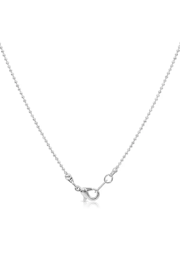 Rhodium Timeless 45cm/18inch - 66cm/26inch Ball Chain Necklace