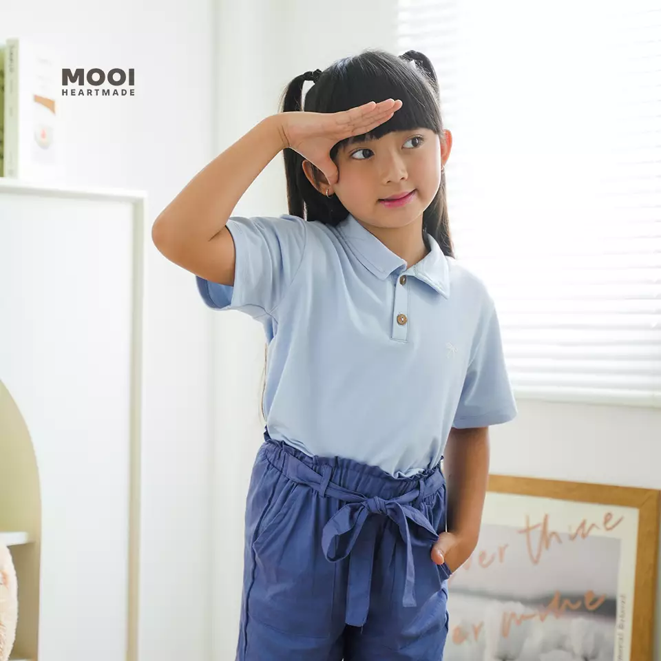 Mooi Atasan Anak Perempuan Chelsea Top - Cream