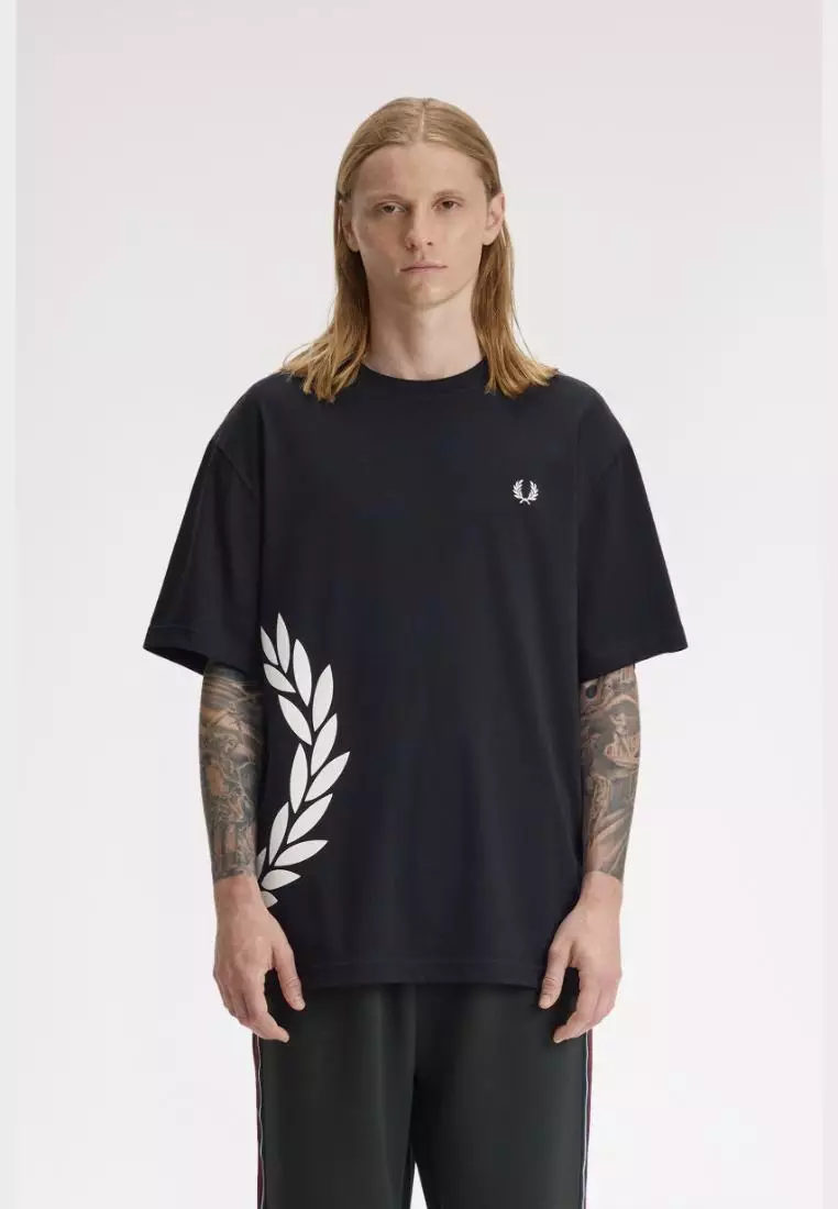Buy Fred Perry Fred Perry M2440 Textured Laurel Wreath T-Shirt