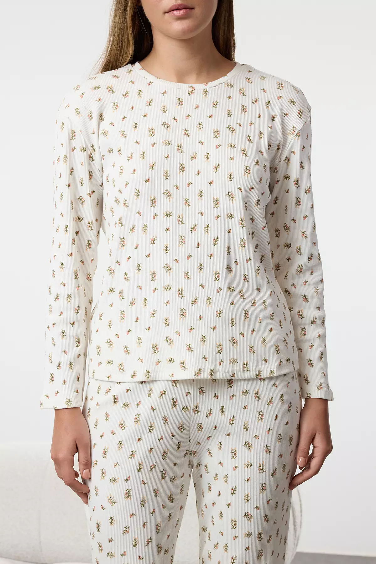 Floral Pattern Pajama Set