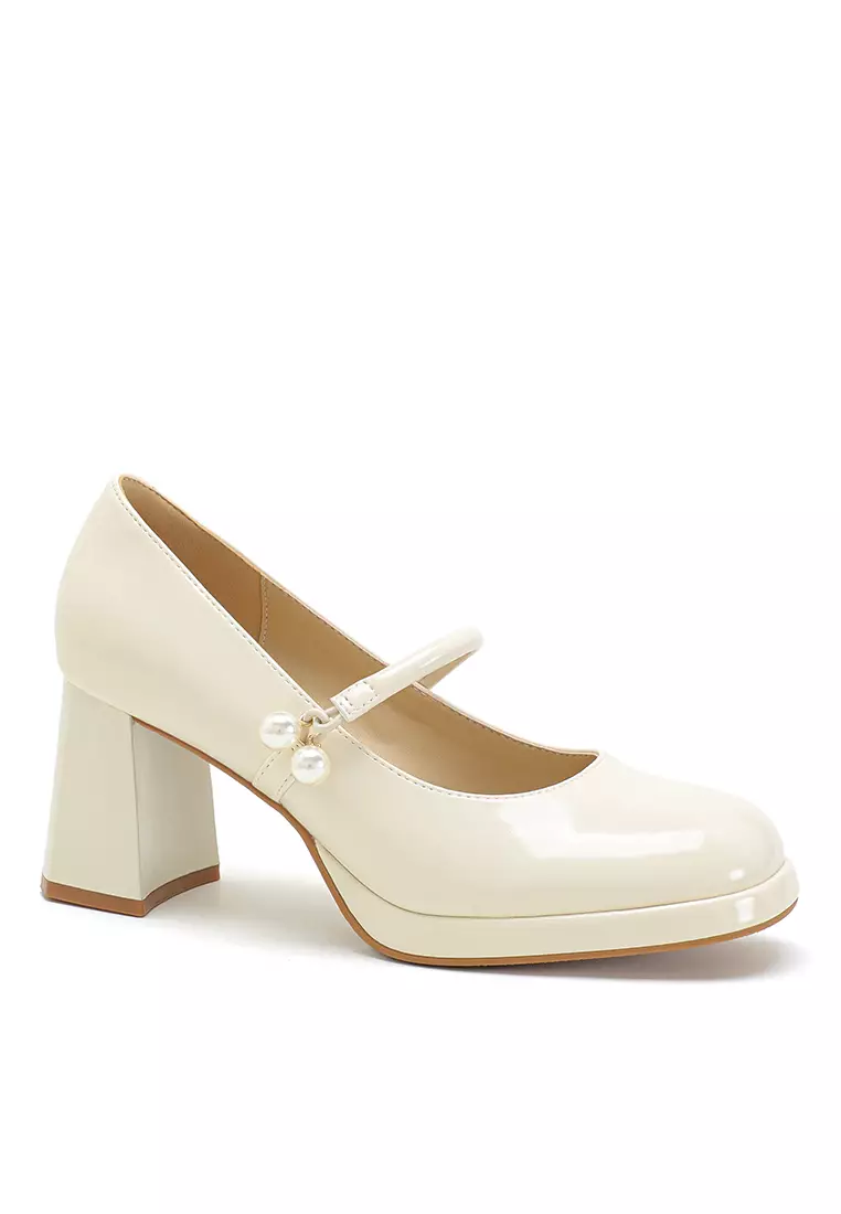 7CM Pearl Strap Mary Jane Shoes BY2465-22