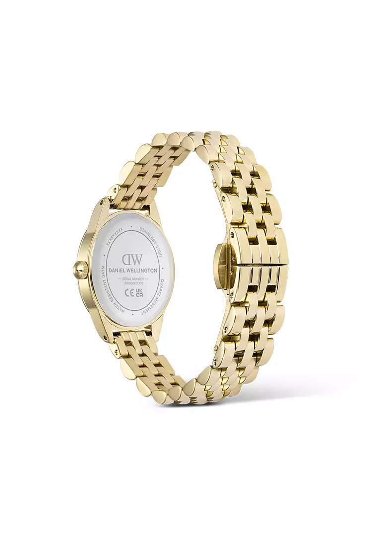 Ophelia Mini Beans Link Amber Gold - Women Watch Stainless Steel Strap DW Official Authentic Original jam tangan perempuan DW