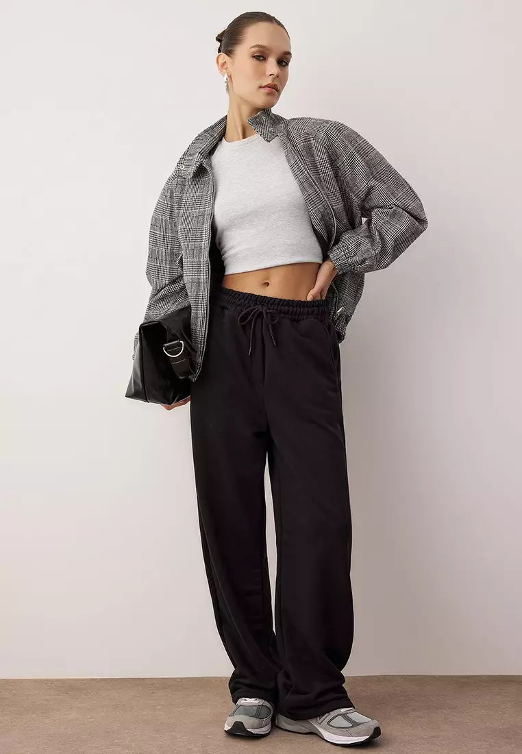 Cotton Sporty Elastic Sweatpants