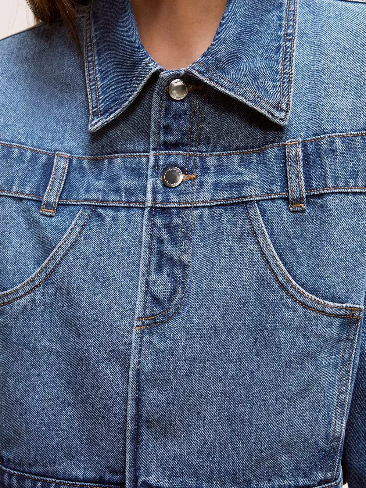 Denim Cropped jacket - Blue