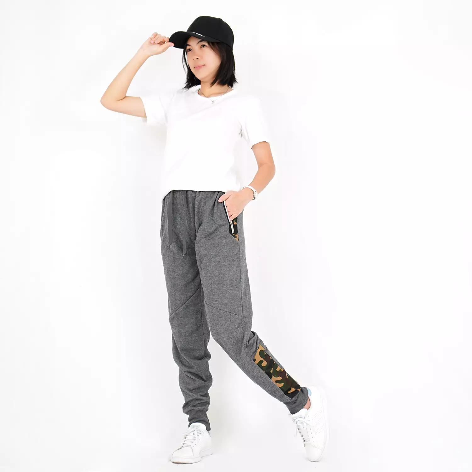 OKECHUKU Even Celana Jogger Wanita Army Kombinasi Celana Panjang Wanita