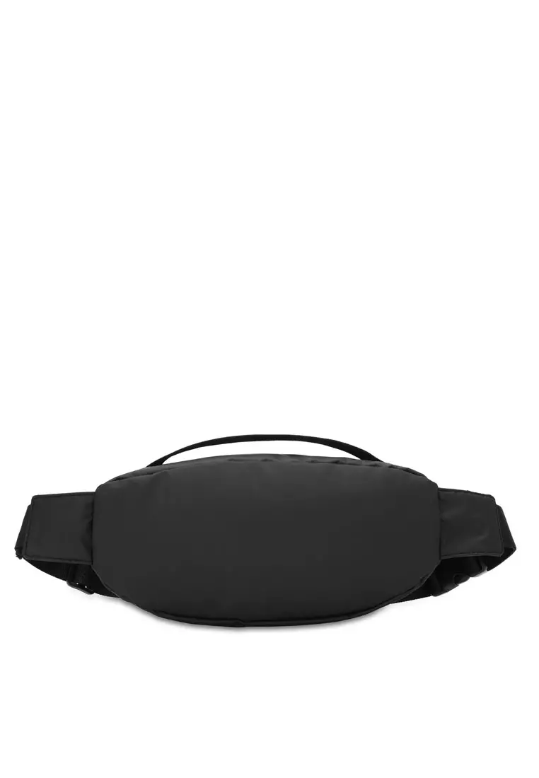 Nylon Waist Bag / Belt Bag / Chest Bag (Tas Pinggang Pria / Tas Dada Pria) - Hitam