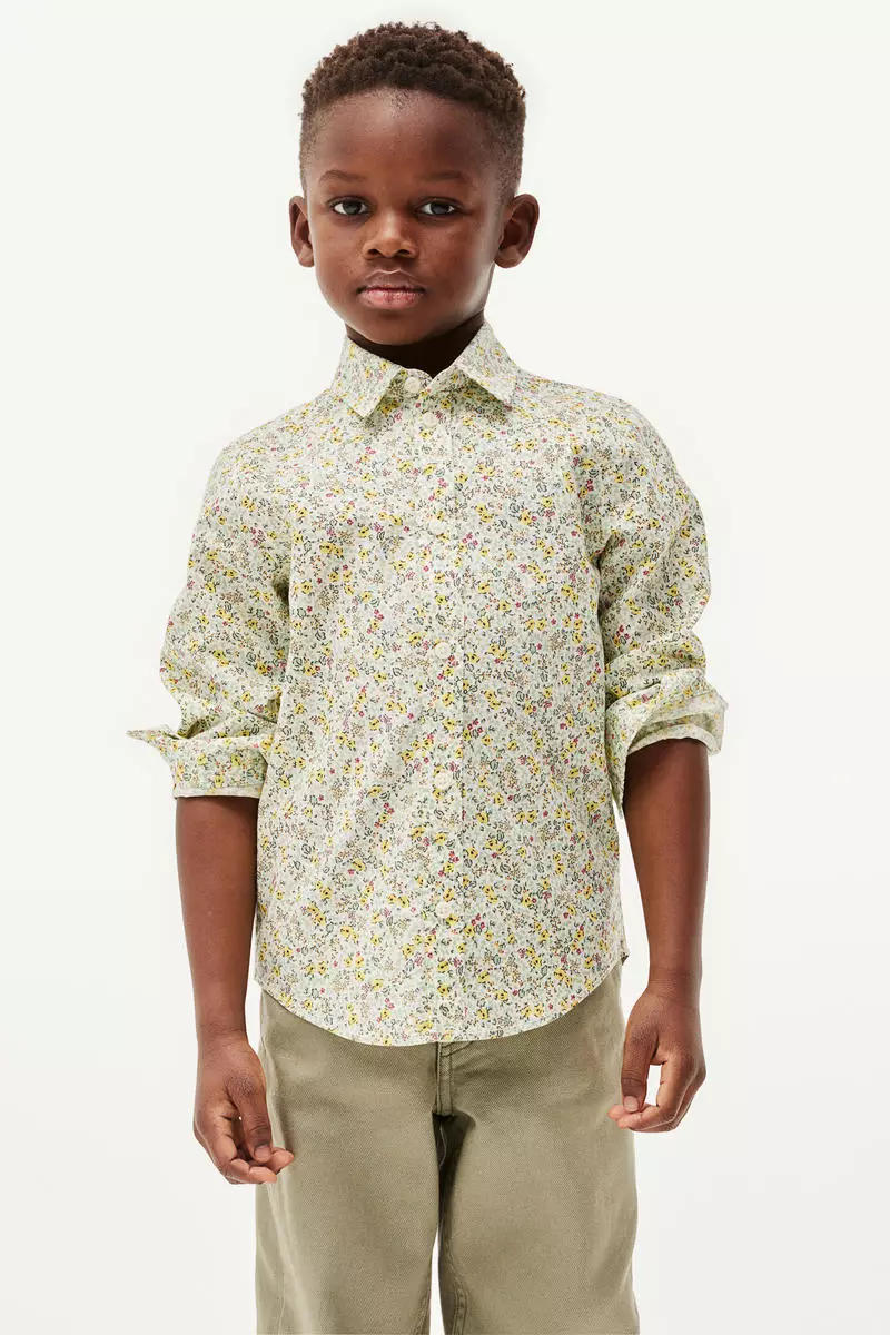 Blouse Flower Shirt Boys Buy H&M Floral-patterned Poplin Shirt