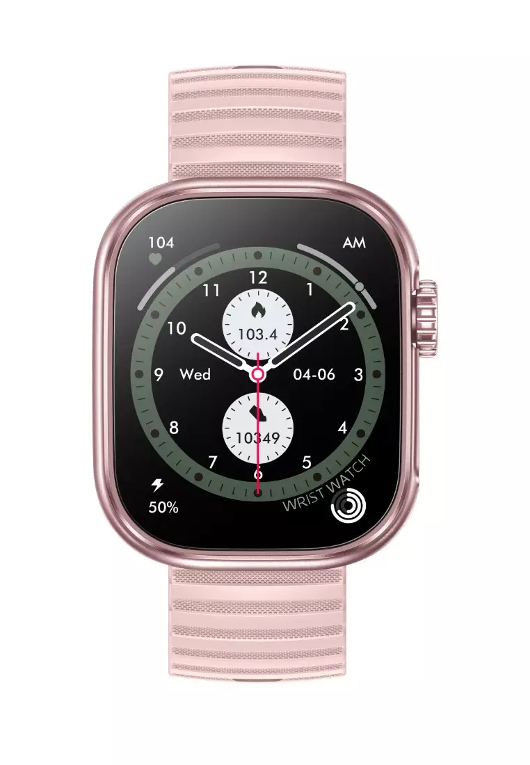 Ladies Smart Watch, Silicone Strap - Multi-functions - Bluetooth Call - Flash light IOS/Android