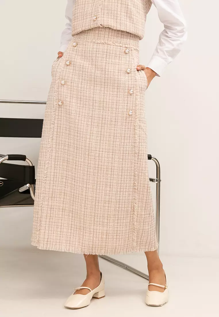 Tweed skirt long new arrivals