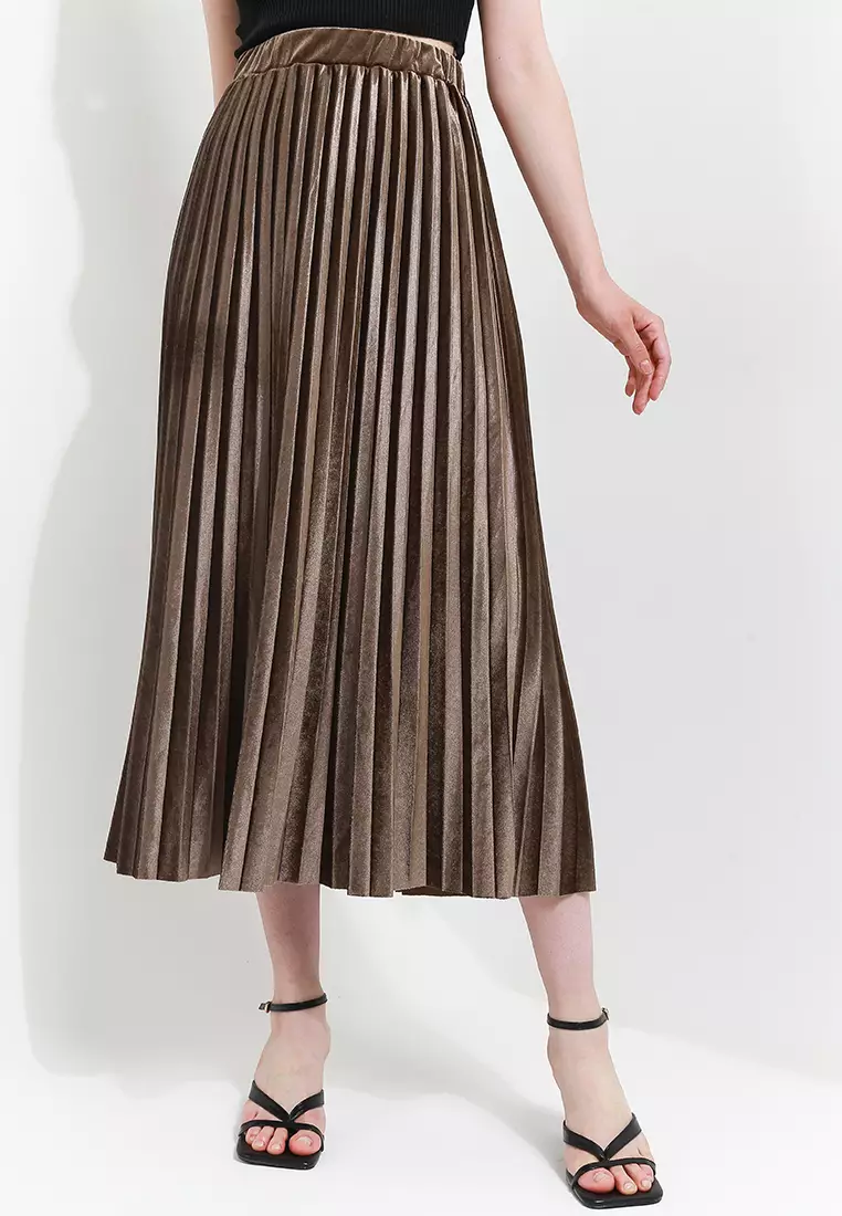Pleated Skirt Velvet