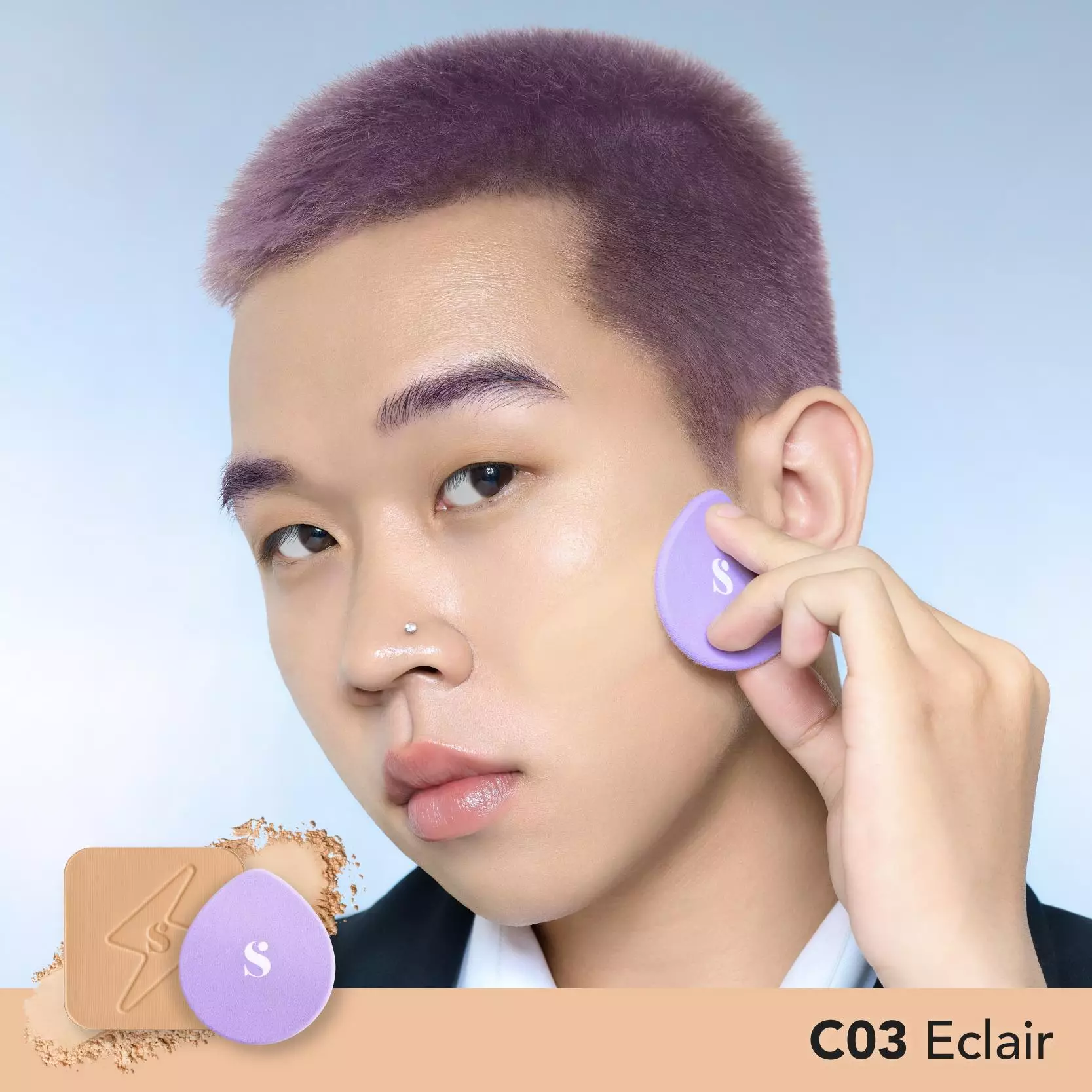 SOMETHINC REFILL Copy Paste COVERBLUR Powder Foundation 12g | Two Way Cake - C03 Eclair