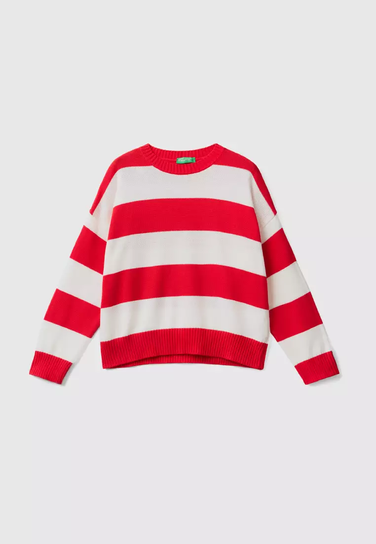 Red white blue striped sweater cheap