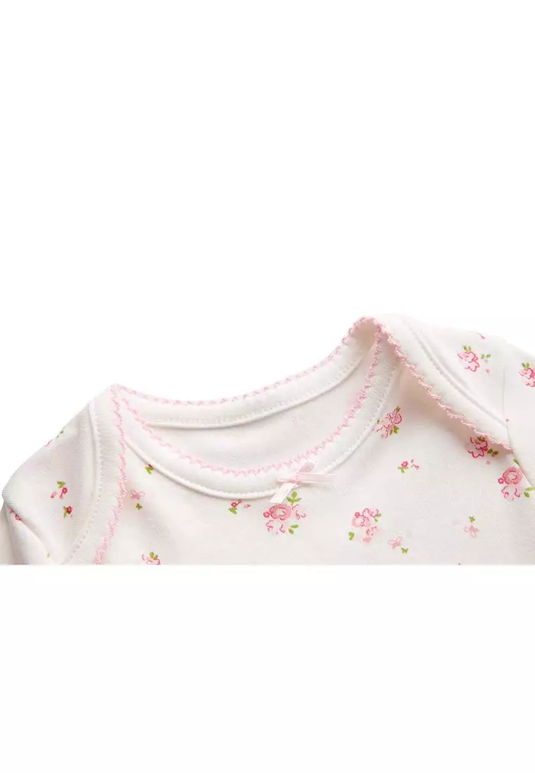 Buy Little Kooma [ZBG04] Baby Girl White w Pink Rose Bodysuit Dress n ...