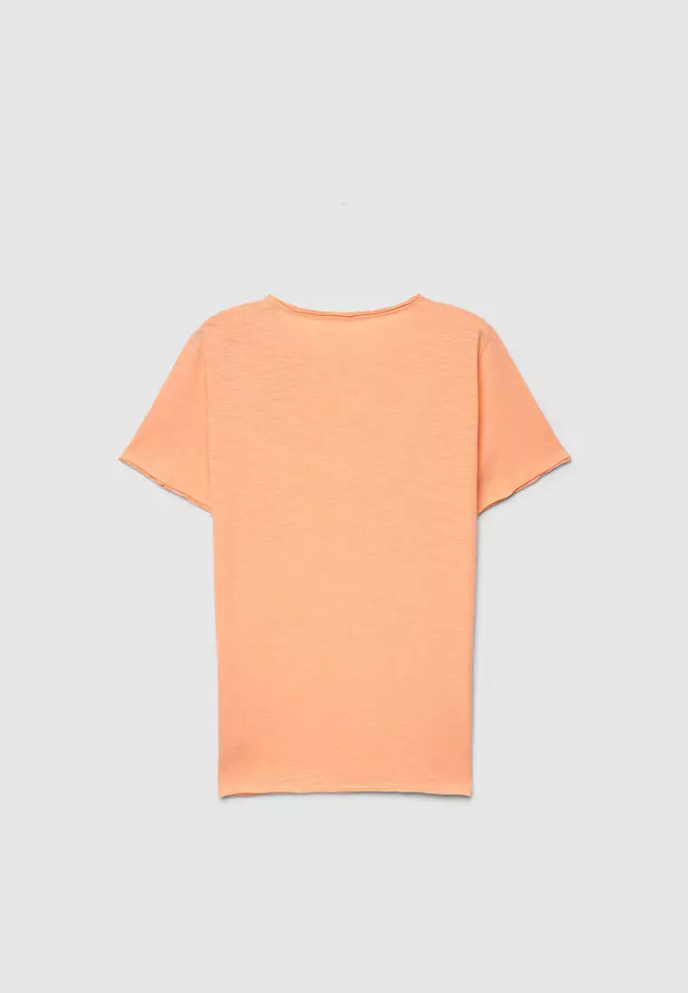 Men's Lightweight Stitching Crew neck T-shirt