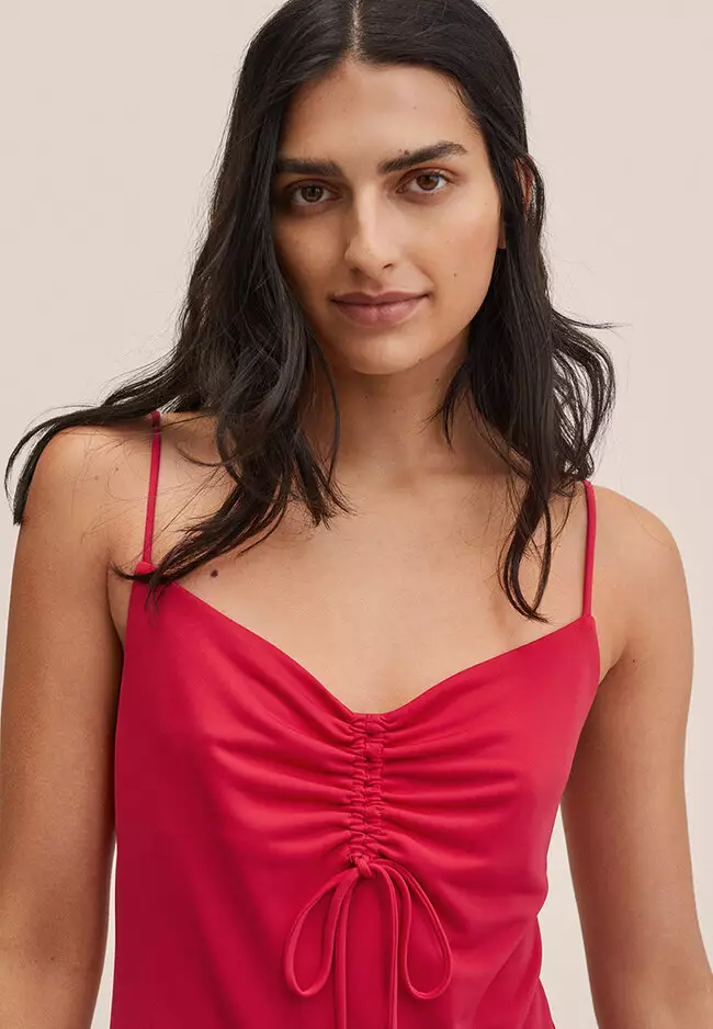 Gathered Neckline Dress