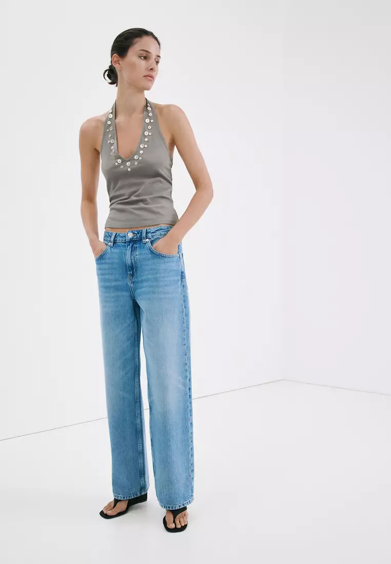 Buttoned Halter Top