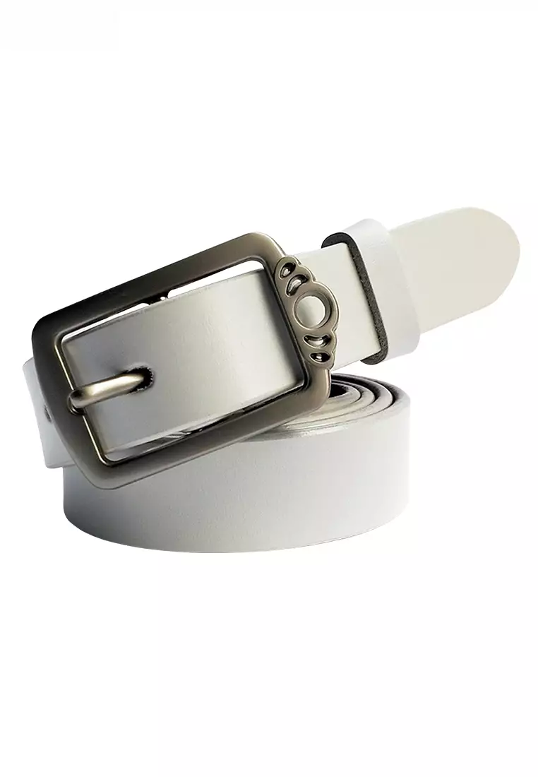 White and clearance silver belt