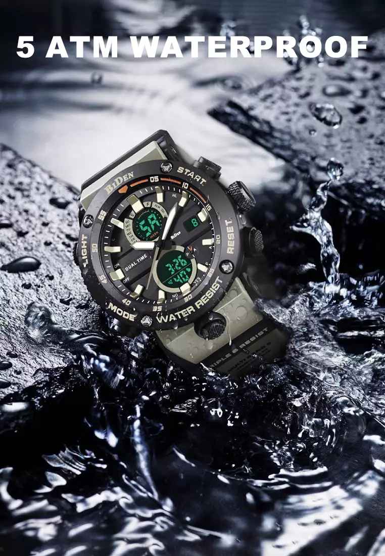 Jam Tangan Pria Original Analog&Digital Multifungsi Militer Jam Tangan Cowok Khaki