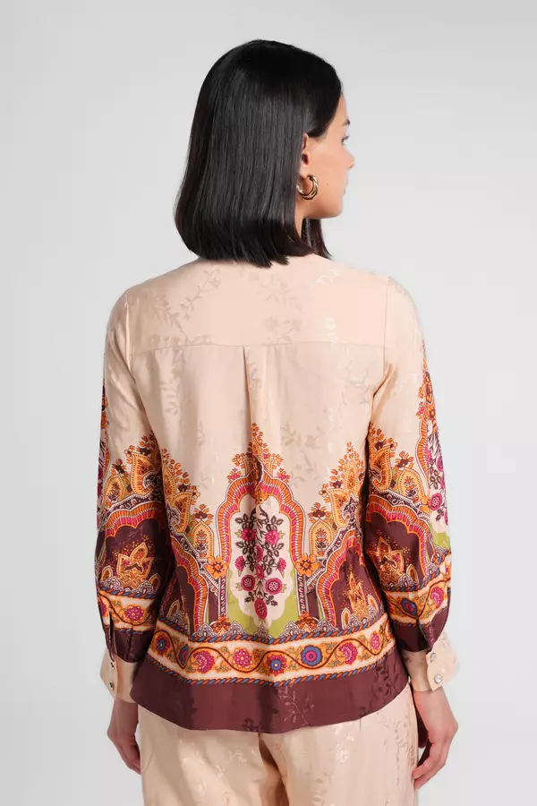 MINIMAL - Izma - Blus Motif Etnik - Pink Light