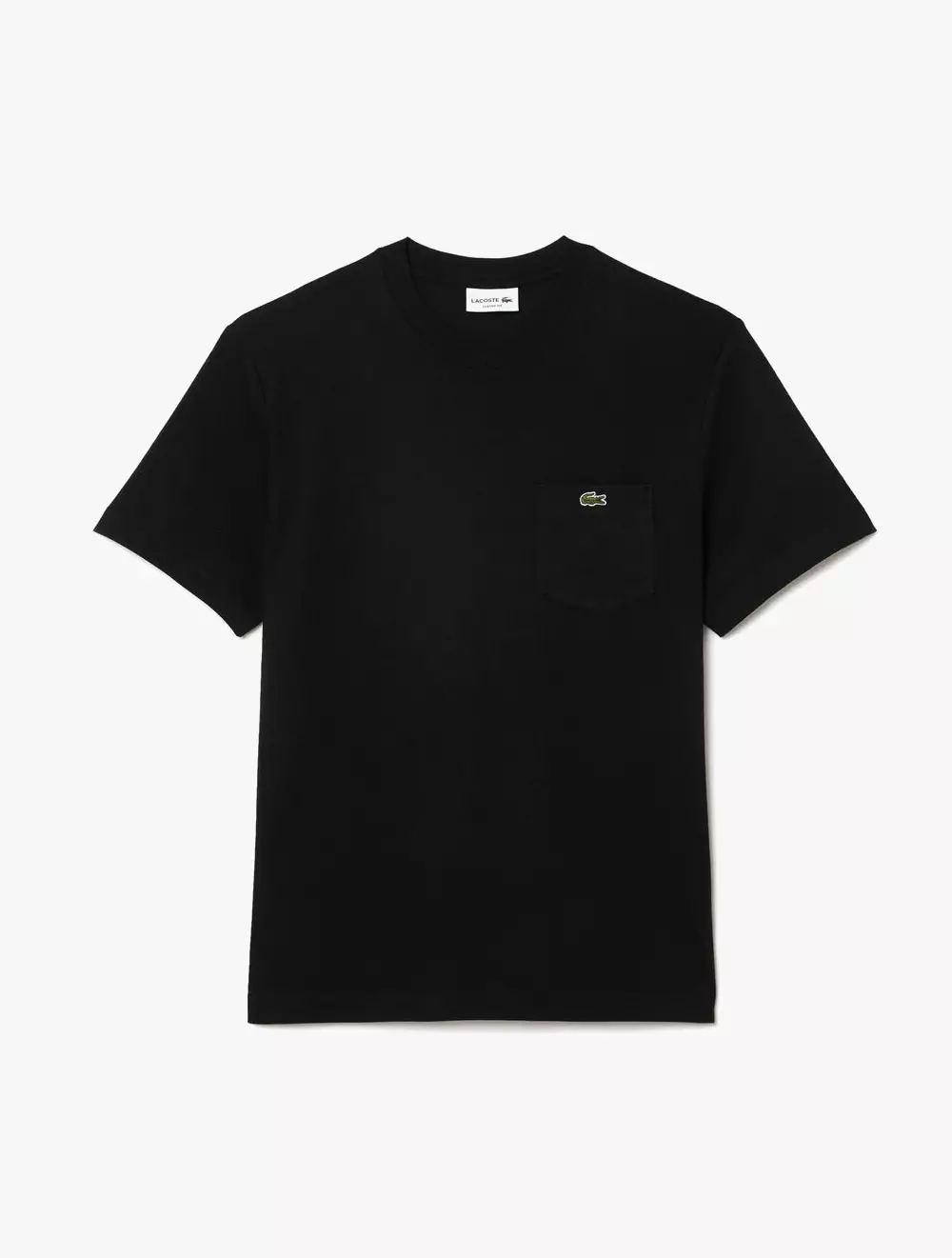 Cotton T-Shirt With Breast Pocket - Black