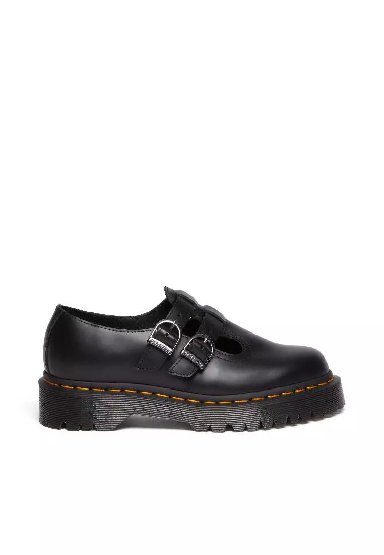 Doc martens best sale buckle shoes