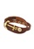 Jaysa Collection brown Anchor Ornament Intertwined Leather Bracelet JA875AC62XABSG_2