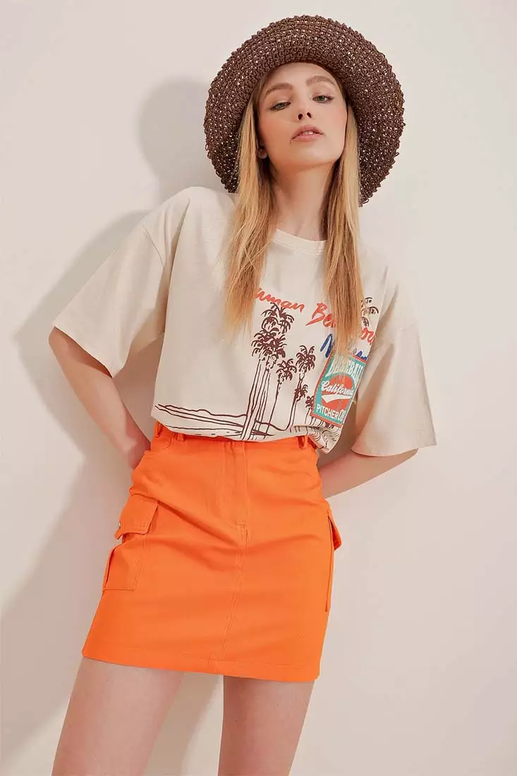 Mini skirt new arrivals with cargo pockets