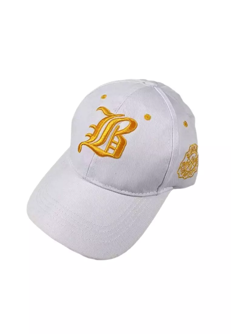 Topi Baseball Cap Bordir LB Burisil Bluemountain Cotton ORIGINAL - White