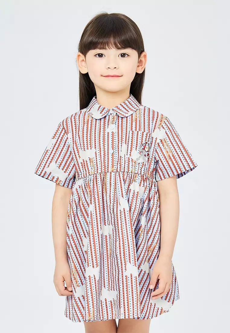 Floral Printed Lapel Slim Midi Dress