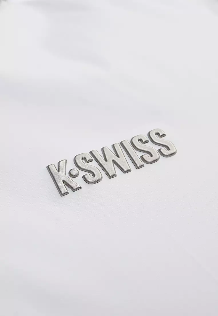 男裝 K-SWISS LOGO 防風防潑水鵝絨連帽羽絨外套