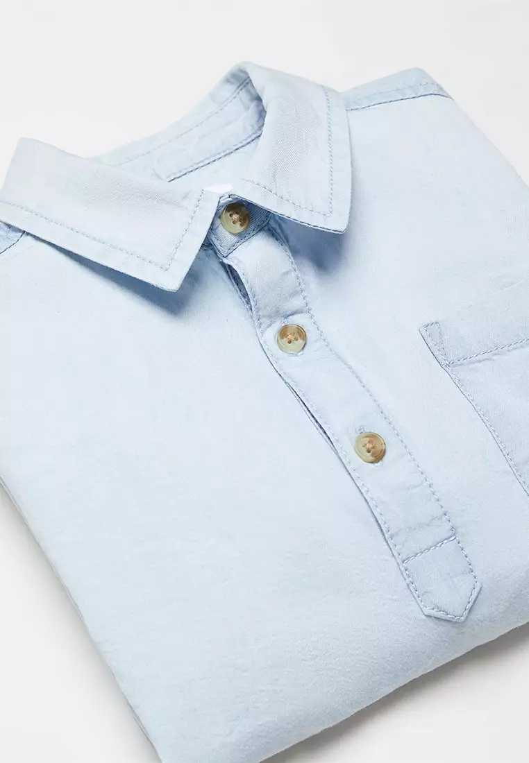 Chest-Pocket Cotton Shirt