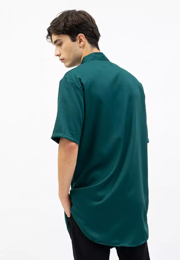 baju Koko Kurta pakistan lengan pendek muslim gamis pria houseofcuff B - HIJAU BOTOL