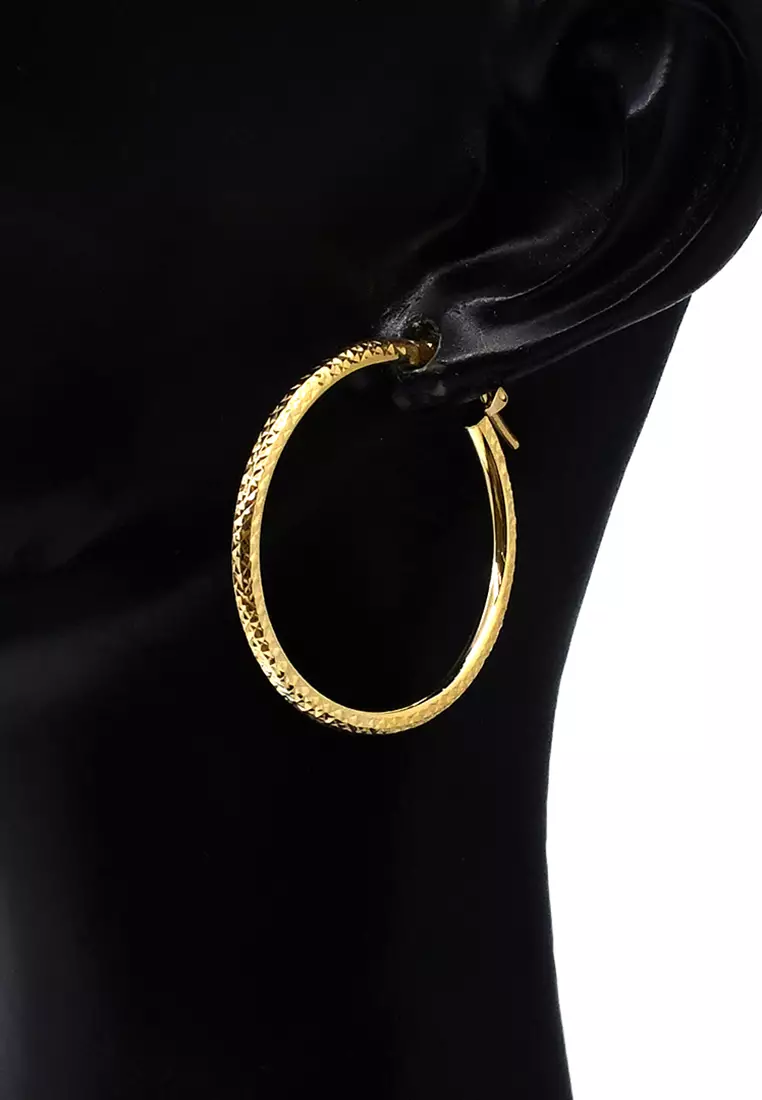 18K Italian Made Yellow Gold Earrings