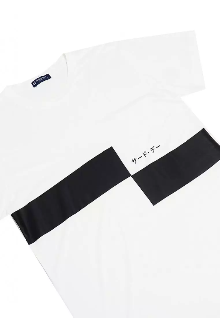 MTI40 Kaos T-Shirt Pria Instacool Gant Chart Katakana Putih