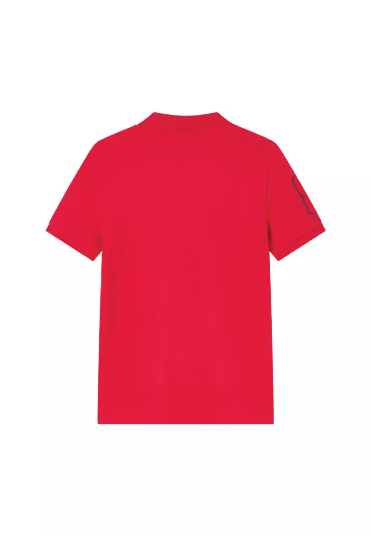 Men's Lion Embroidery Slim Short Sleeve Polo 01016222