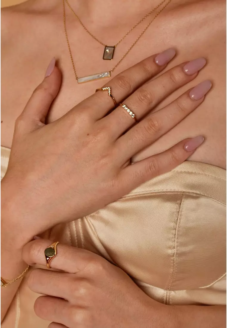 Wishbone Stacker Ring 14k Gold