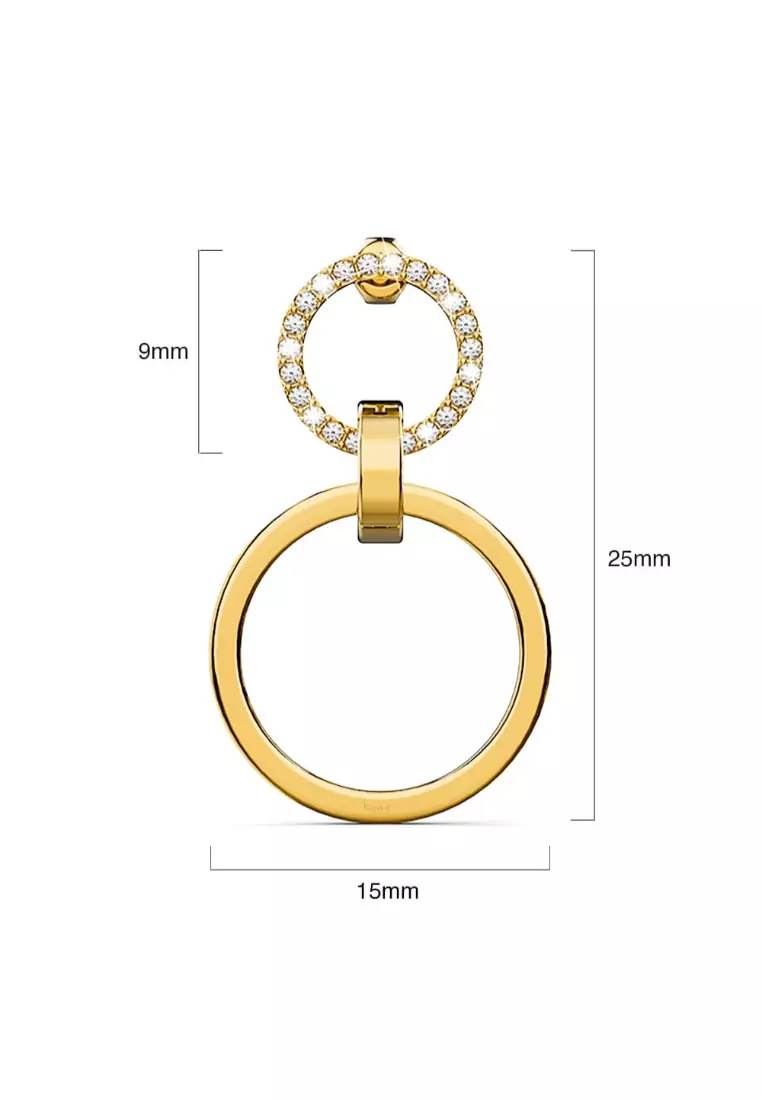 Orbit of Radiance Earrings Embellished with SWAROVSKI® Crystal in Gold