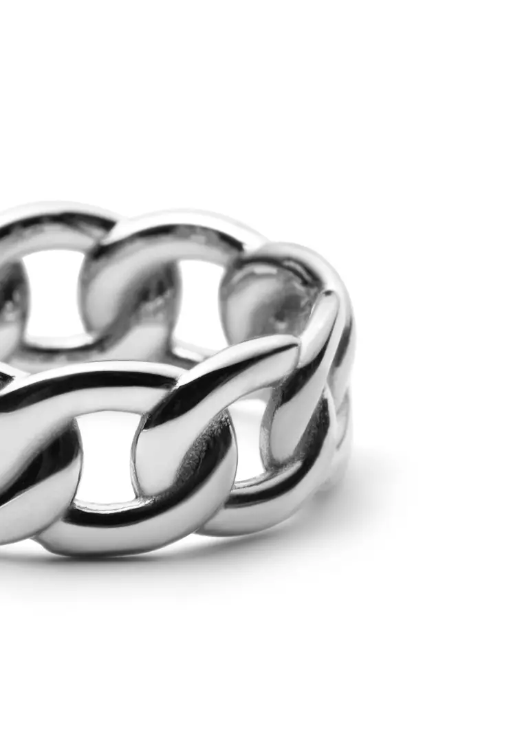 Chunky Chain Ring Silver - Unisex Ring for women and men stainless steel Ring DW Official Authentic Original