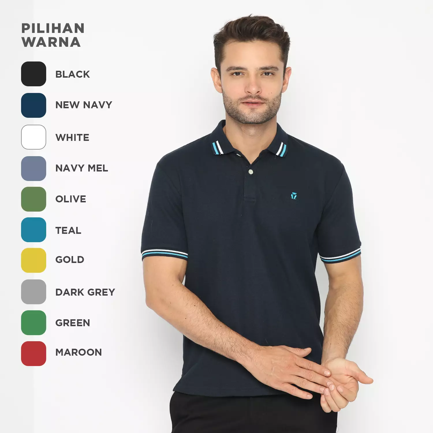 MATSUDA Kaos Polo Shirt Pria Kerah Fukui