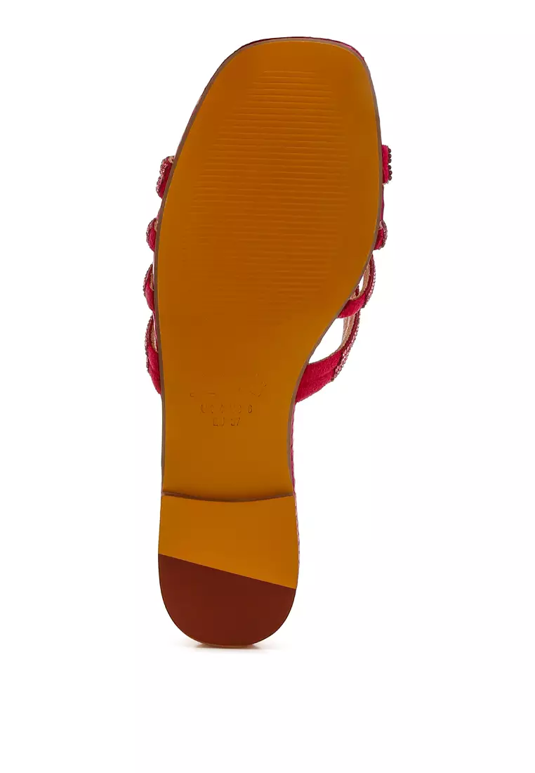 Flat Potong Berlian Imitasi Fuchsia