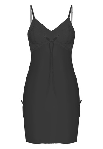 SMROCCO black Stella Lingerie Dress Nightie PM8083 (Black) 167C0AA1F1151EGS_1