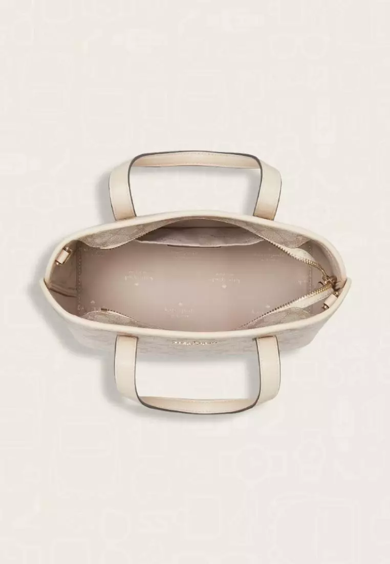 Kate Spade Signature Spade Flower Small Tote Dark Beige Multi