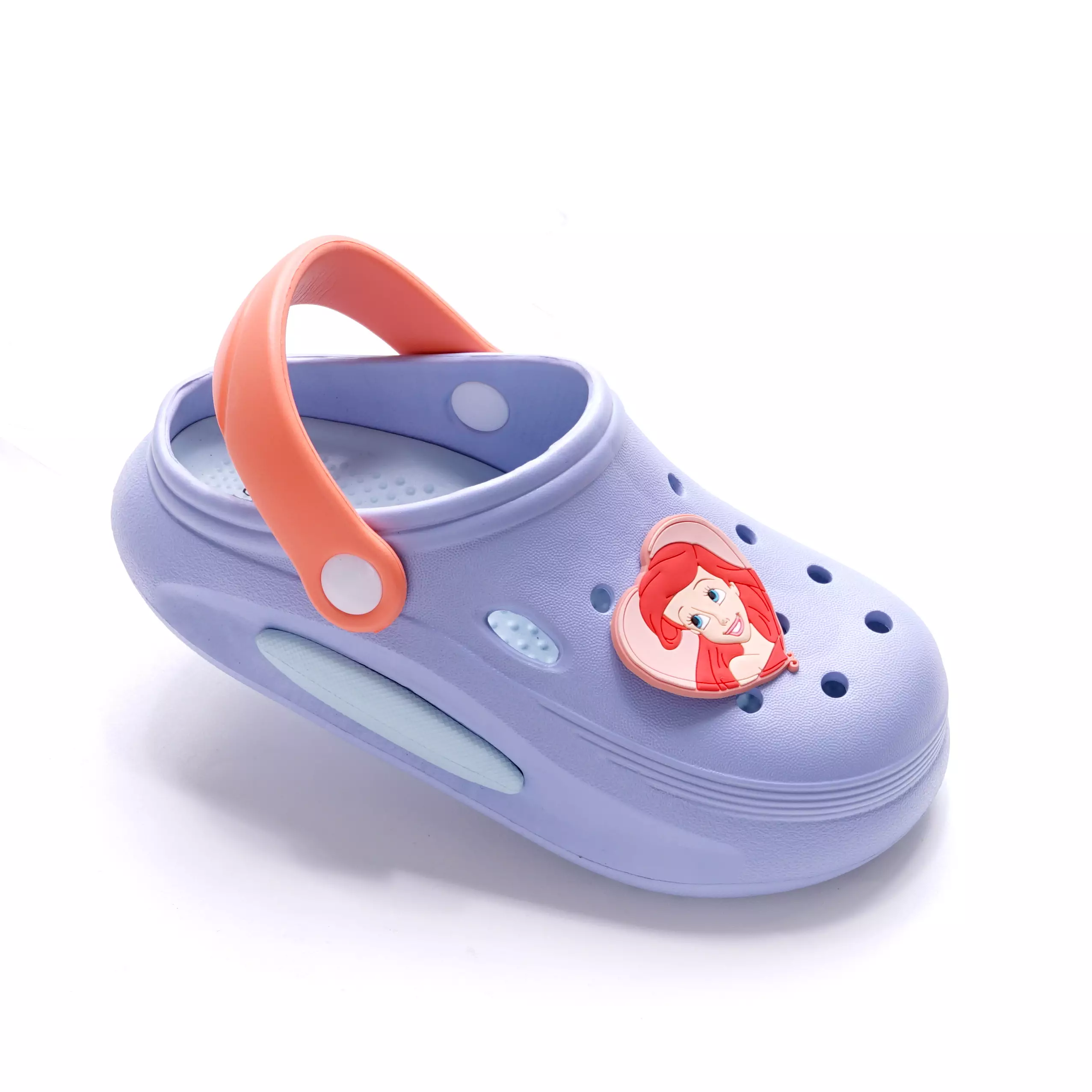 PRINCESS - SANDAL BAKPAO WANITA ANAK TANGGUNG CH430075WT - BIRU HEATHER/ORANYE CORAL by zandilac