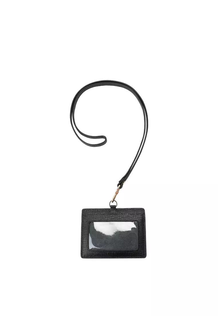 Clipper Strap Card Case - Embossed Black