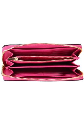 Coach Coach Long Zip Around Wallet With Stripe Strap - Bold Pink | ZALORA  Malaysia