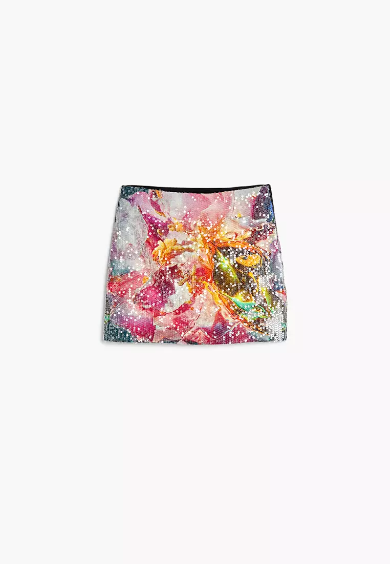 PRINTED MINI SKIRT