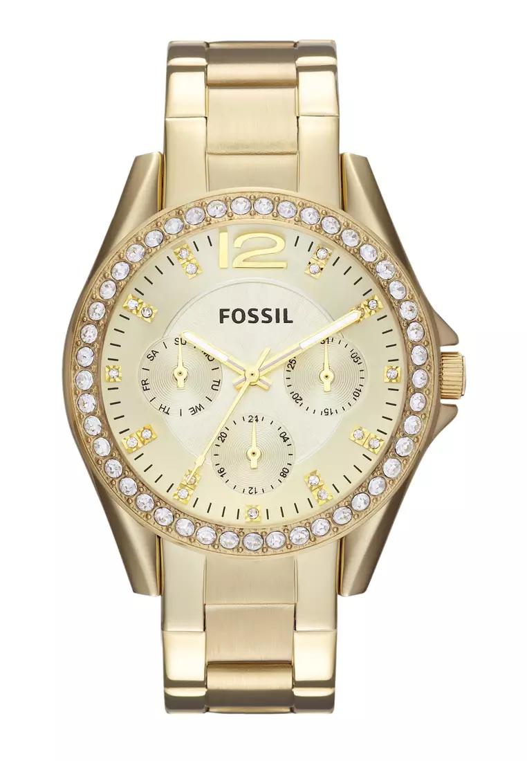 White and sale gold fossil watch