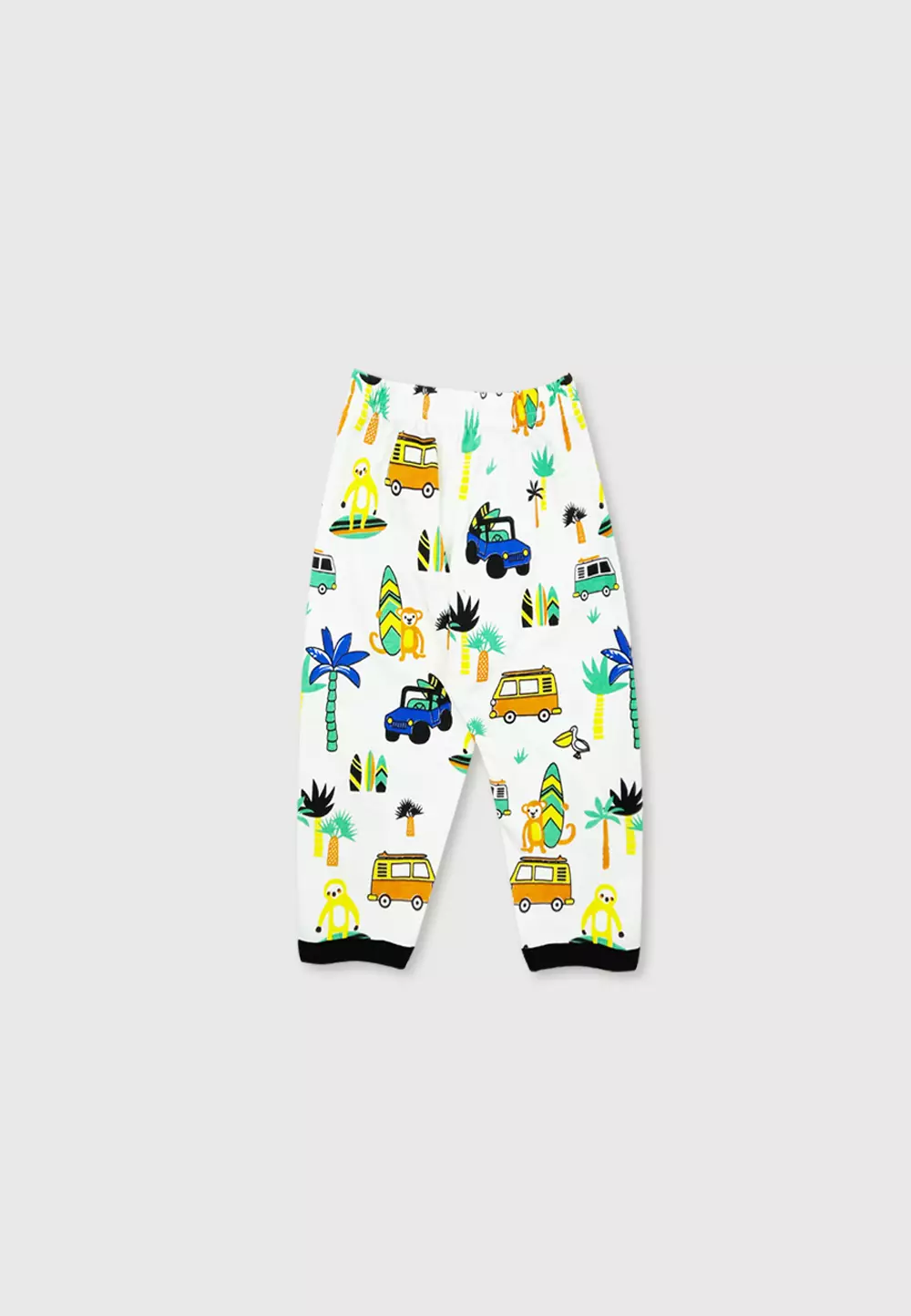 Wakakids Piyama Bayi Laki Laki Setelan Baju Tidur Anak Usia 0 Bulan Hingga 6 Bulan Holiday Full Printing 4087 Hitam