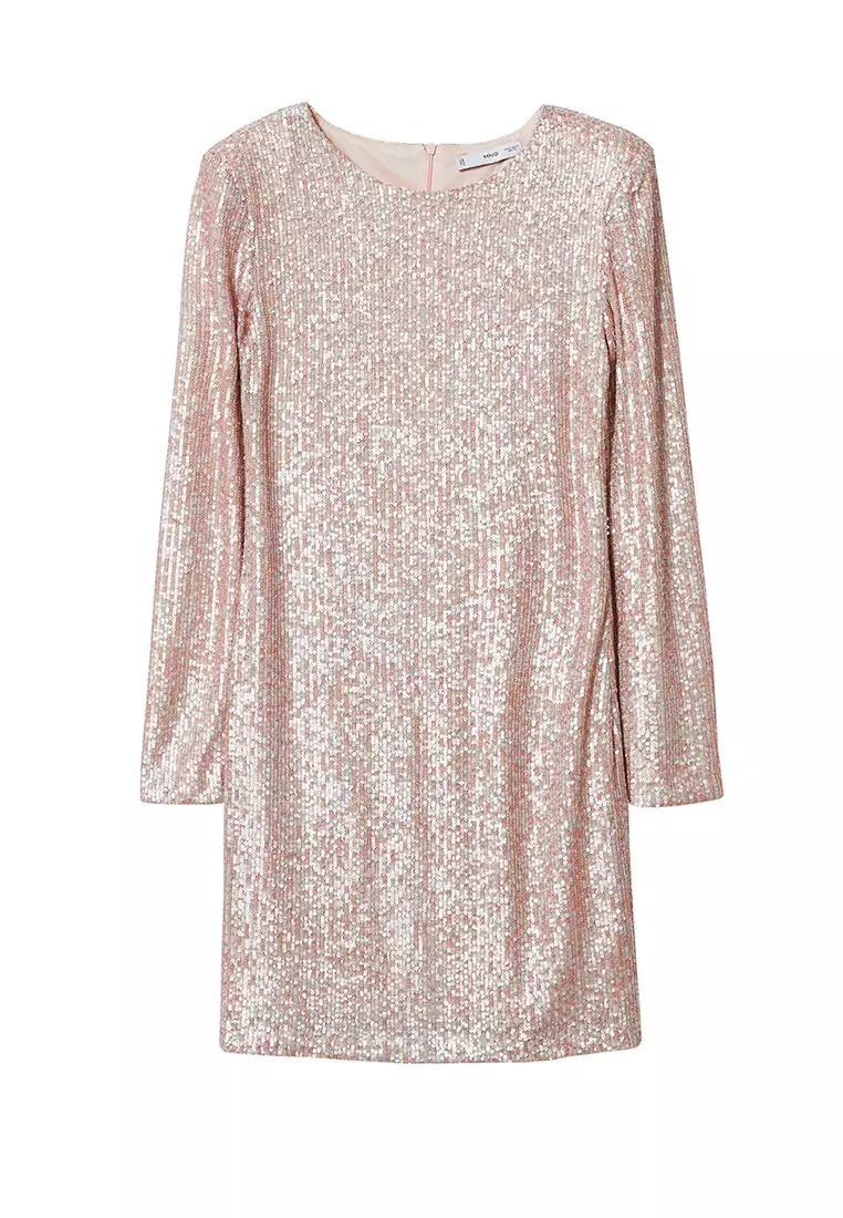 Long Sleeve Sequin Dress
