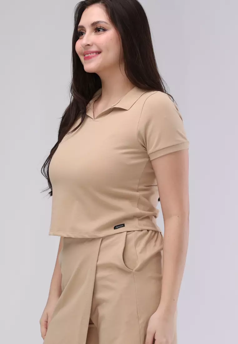 Pique Knits Short Sleeves Terno Skort